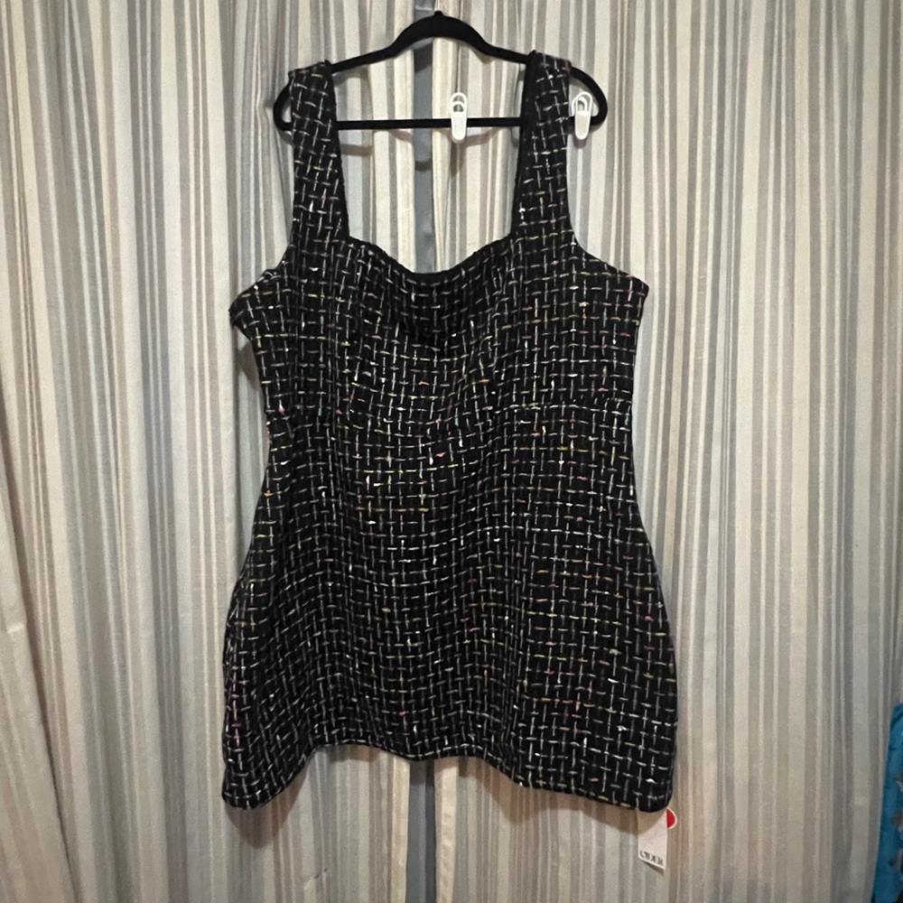 Cider curve multicolor fun thread pattern mini dress